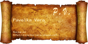 Pavelka Vera névjegykártya